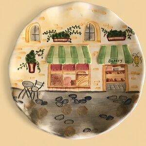 Plate, Bella Casa by Ganz, 10”, “The Bakery” 3-D & Collectible.